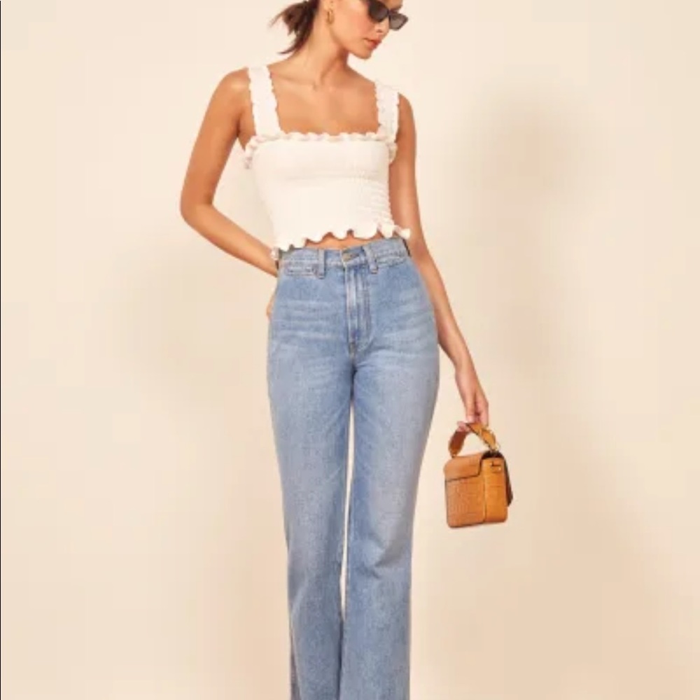 Reformation Leonore Top (Black)